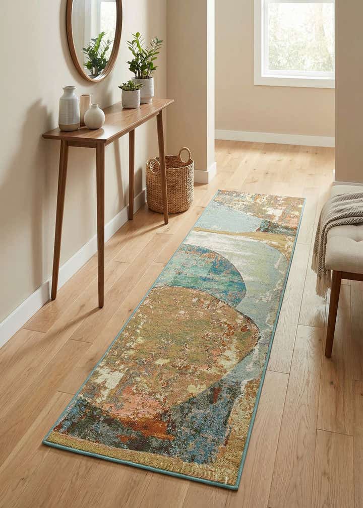 2' x 8' Easy-Clean Modern Indoor / Outdoor Runner Rug