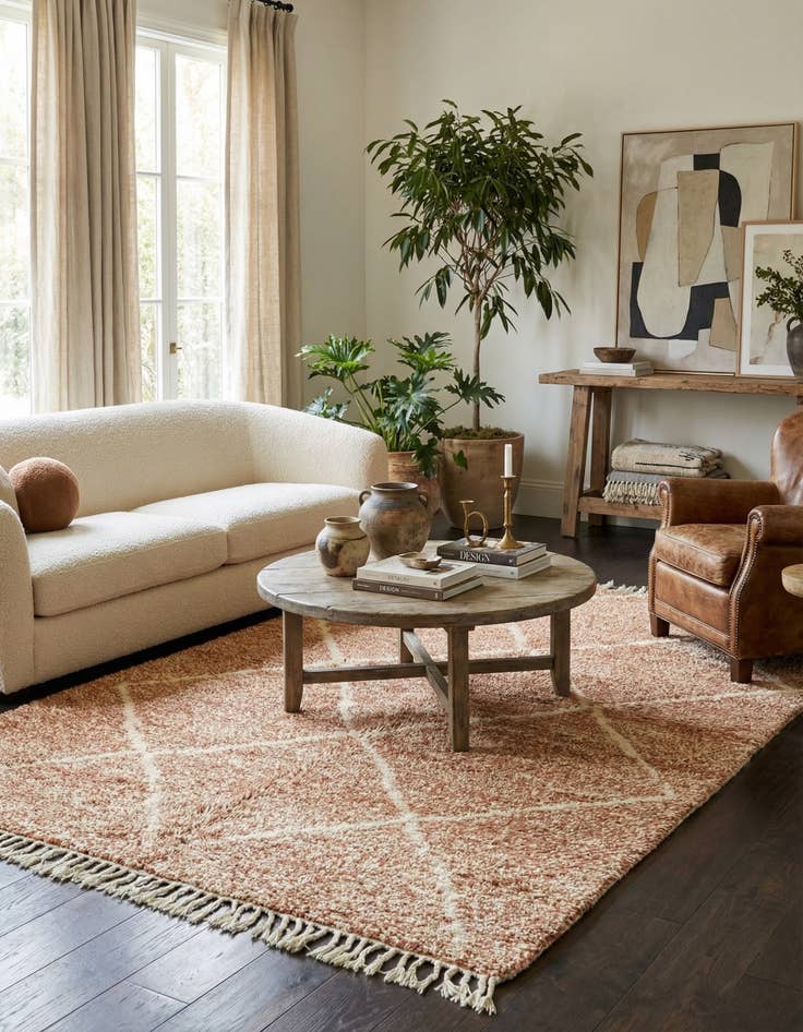 Detail image of 5' x 8' 8  Hand Knotted Moroccan Wool Rug