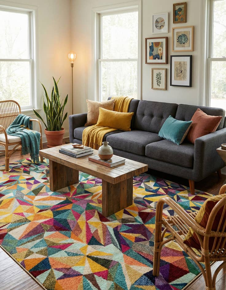 Detail image of  7' x 10'  Washable Hyacinth Rug