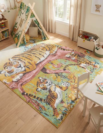 Tiger Whimsy Kids Rug