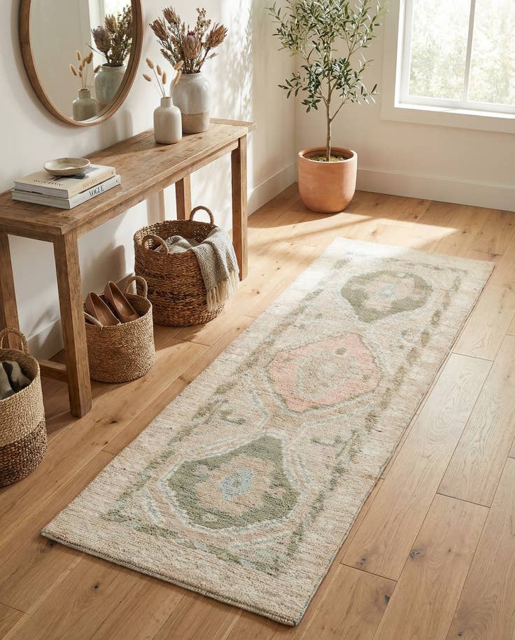 Detail image of 3' x 8' 9 Hand Knotted Moroccan Wool Runner Rug