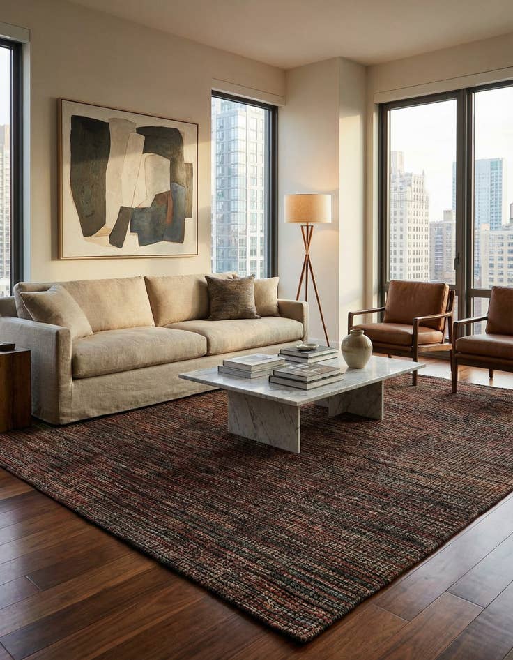 Detail image of 7' 10 x 10'  Hand Knotted Darya Wool Rug