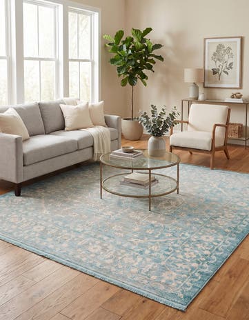 8' x 8' Modern Classical Square Rug