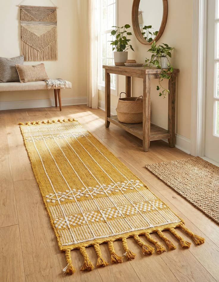 Detail image of  2' 2 x 6' 7  Washable Eco Bohemian Indoor / Outdoor Runner Rug
