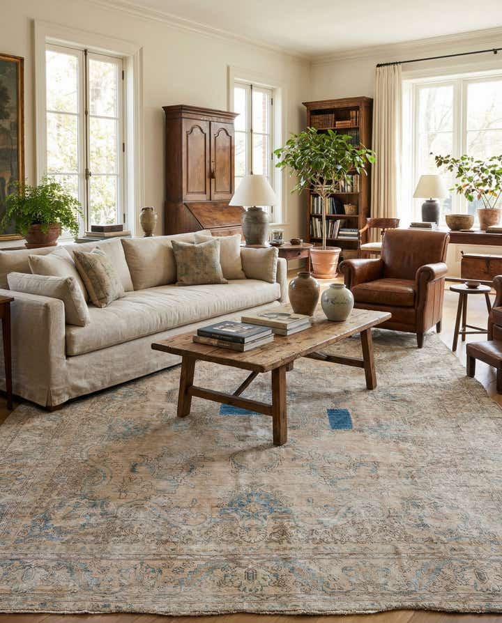9' 6 x 12' 10 Hand Knotted Ultra Vintage Persian Wool Rug