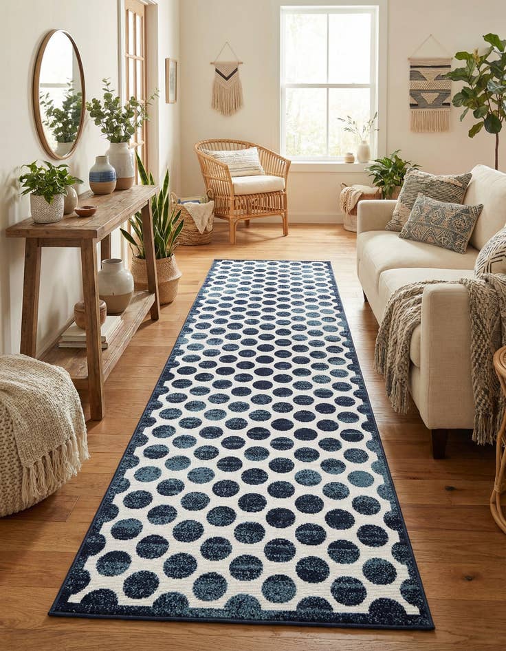 Detail image of  2' 7 x 12'  Washable Sabrina Soto Indoor / Outdoor Runner Rug