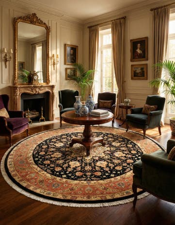 8' 2 x 8' 2 Tabriz Round Rug