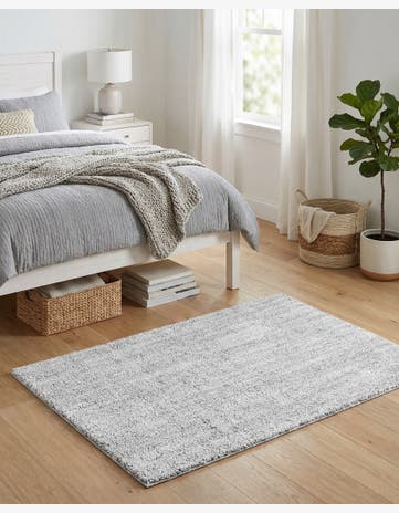 Ash Gray Jill Zarin Shaggy Chic Rug