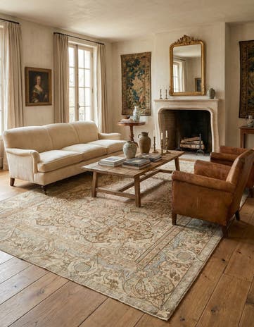 9' 7 x 12' 3 Hand Knotted Ultra Vintage Persian Wool Rug