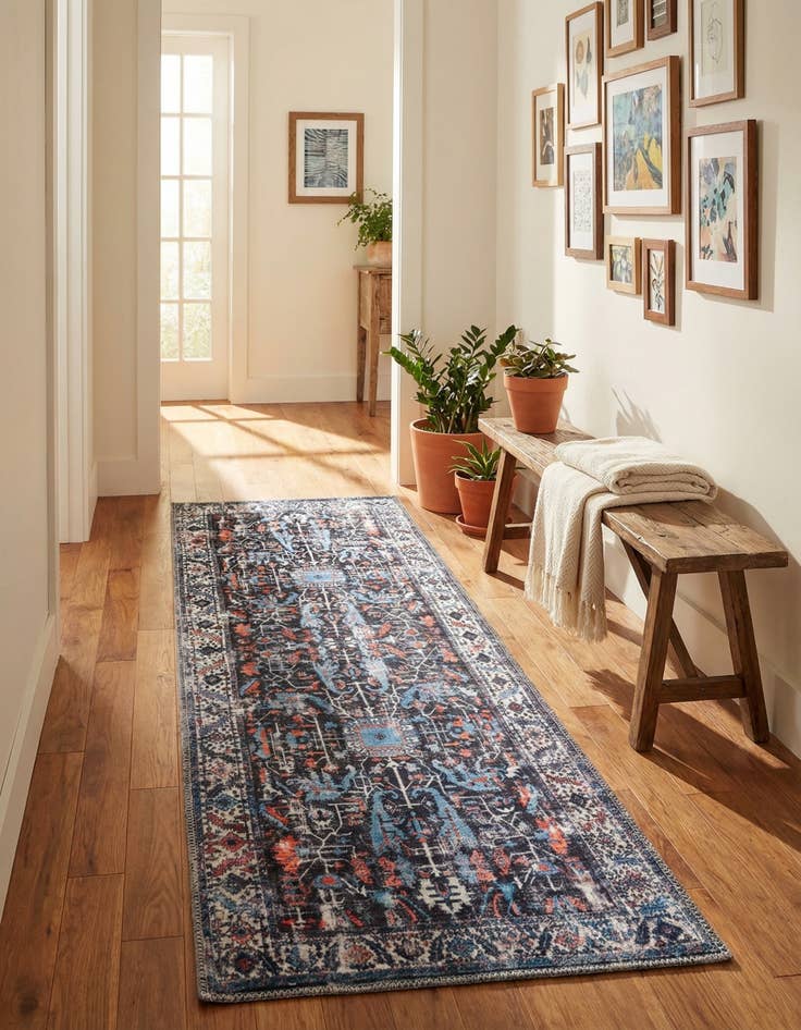 Detail image of 2' x 6'  Washable Mangata Runner Rug