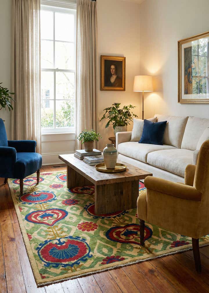 5' x 7' Hand Knotted Kazak Rug