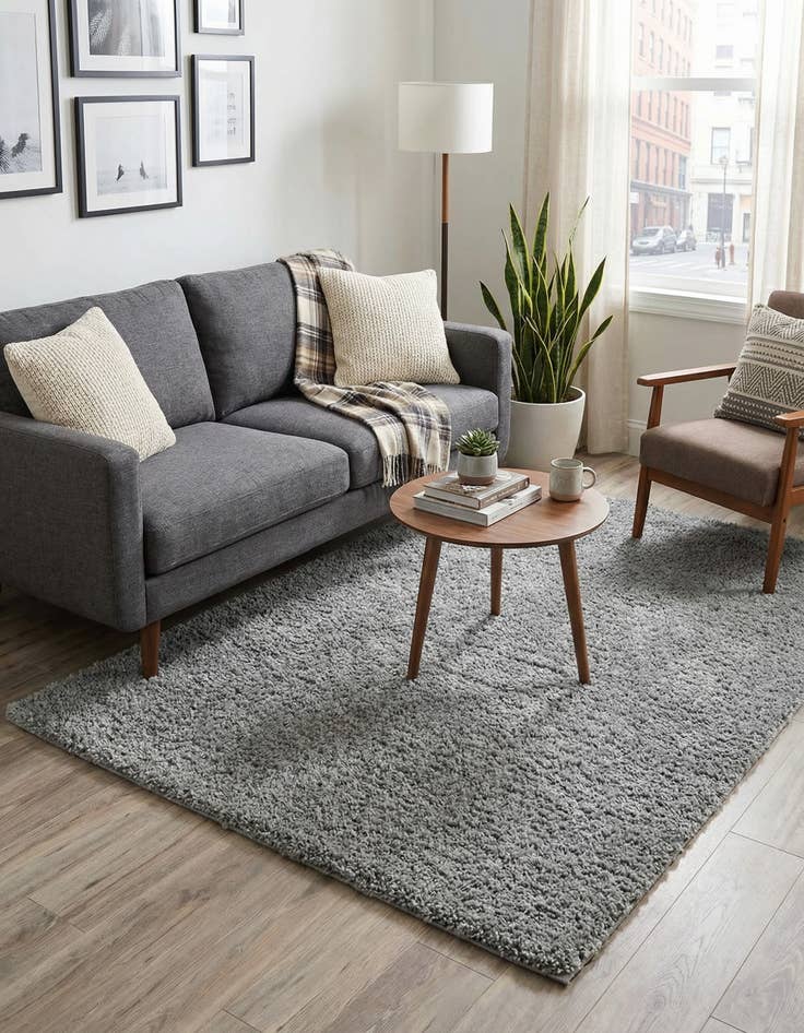 Detail image of  3' 3 x 5' 3 Soft Solid Shag Rug