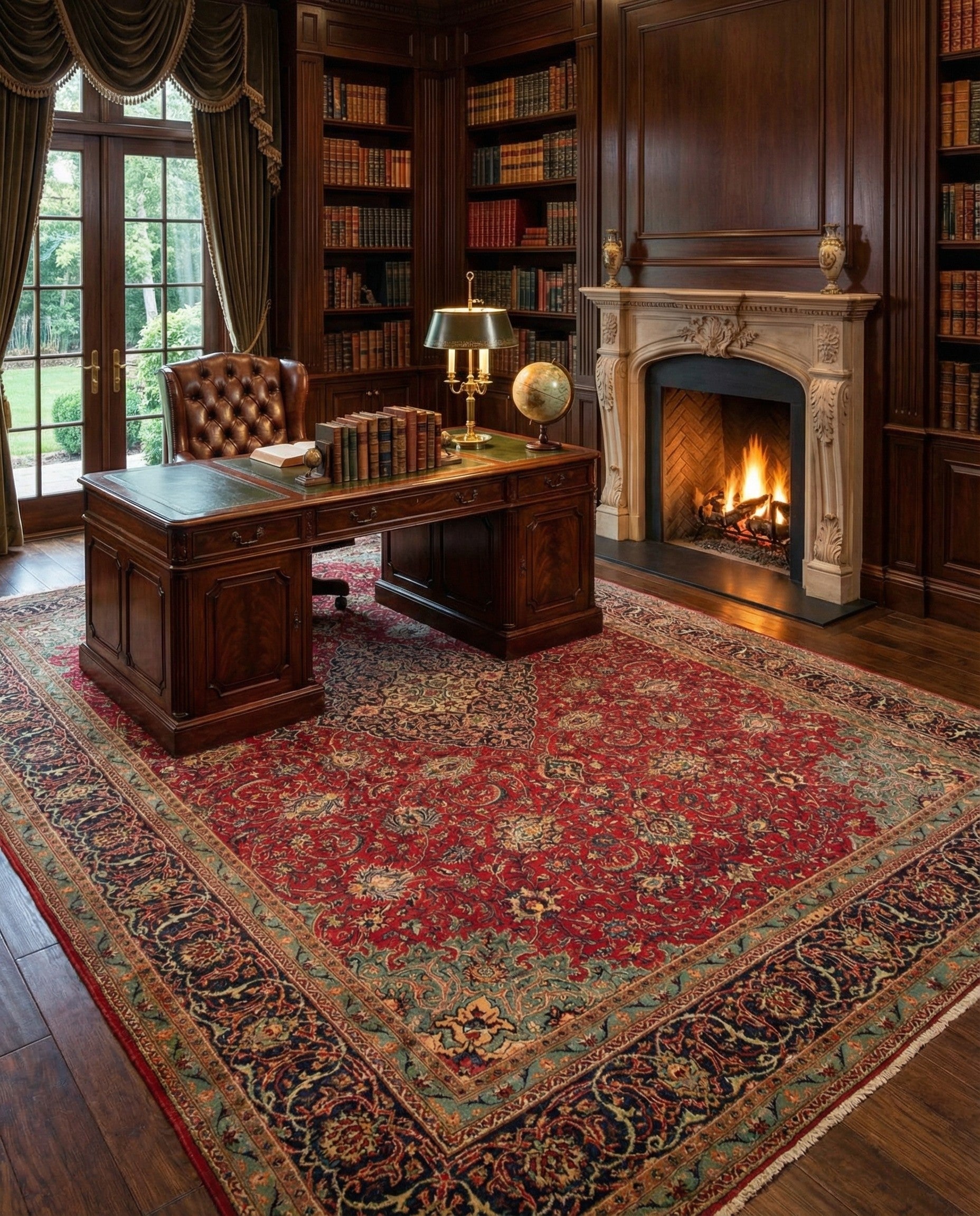 295cm x 415cm Hand Knotted Sarough Persian Wool Rug