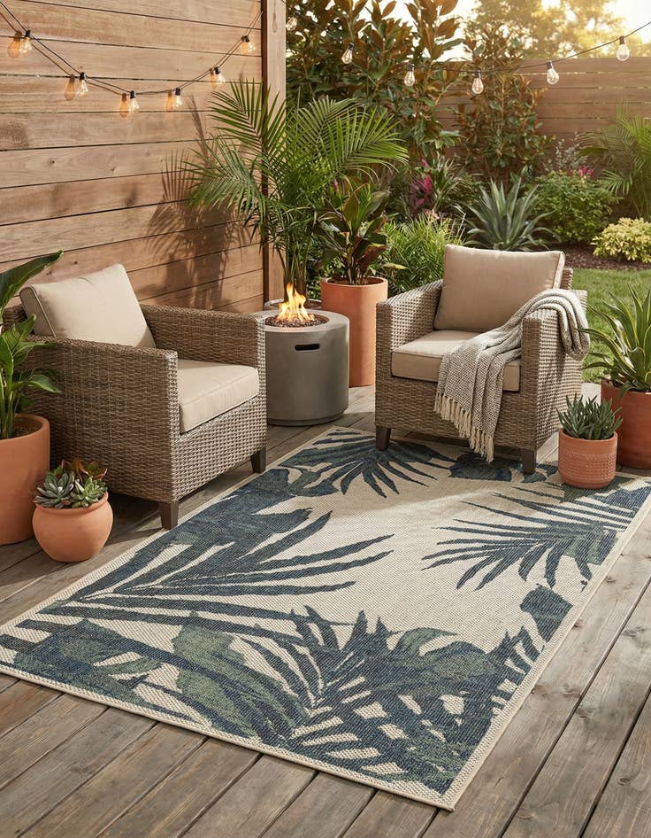 Detail image of  4' x 6'  Washable Baja Indoor / Outdoor Rug