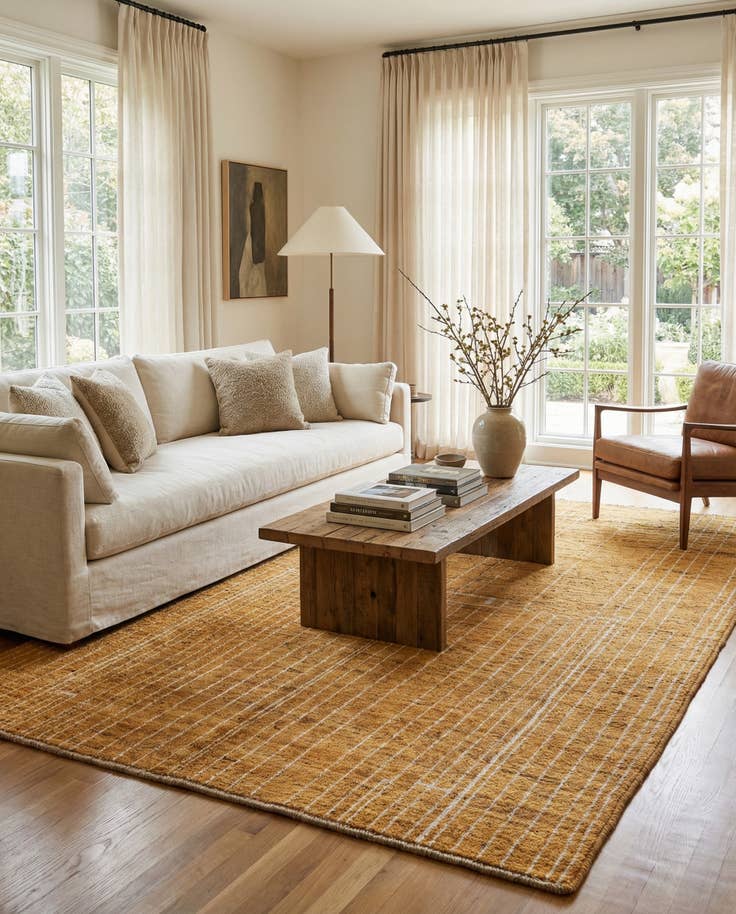 Detail image of 5' 7 x 8' 3 Hand Knotted Darya Wool Rug