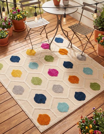 5' 3 x 5' 3 Easy-Clean Aruba Indoor / Outdoor Square Rug