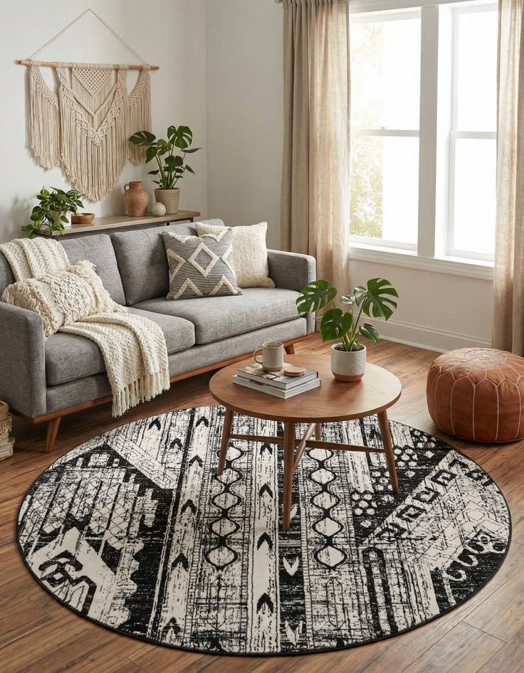 Detail image of  7' x 7' Oregon Round Rug