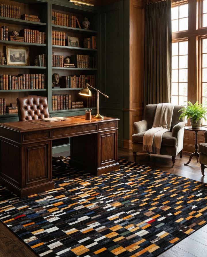 5' 2 x 8' 1 Cowhide - Patchwork Rug
