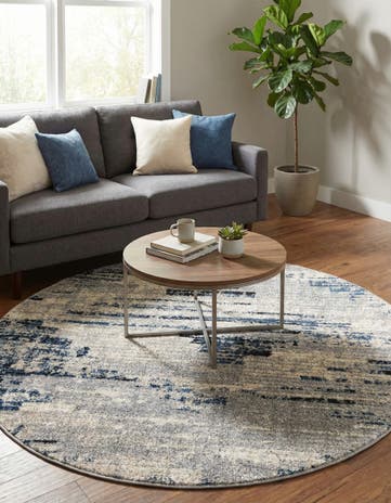 Gray Tucson Round Rug