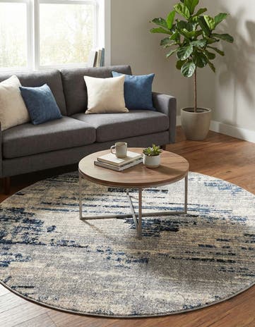Gray Tucson Round Rug