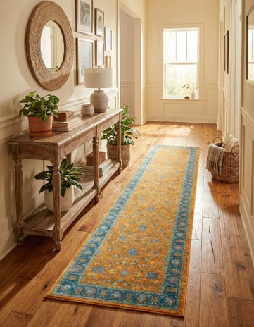 Sunshine Yellow Medina Runner Rug