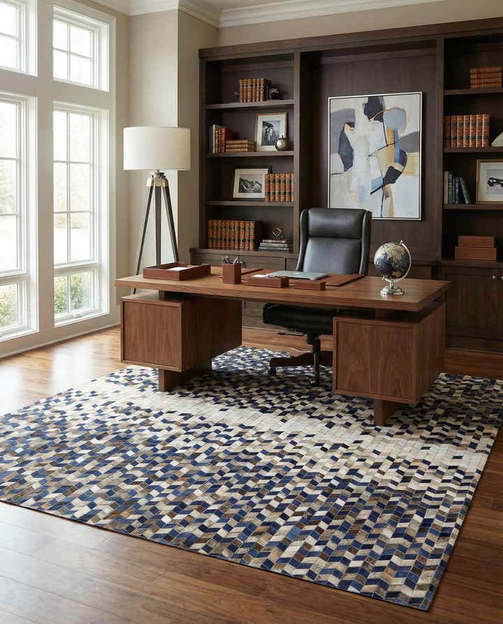 8' 1 x 10' Cowhide Stocks Rug