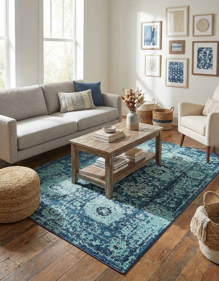 Detail image of  4' x 6'  Washable Fleur Rug