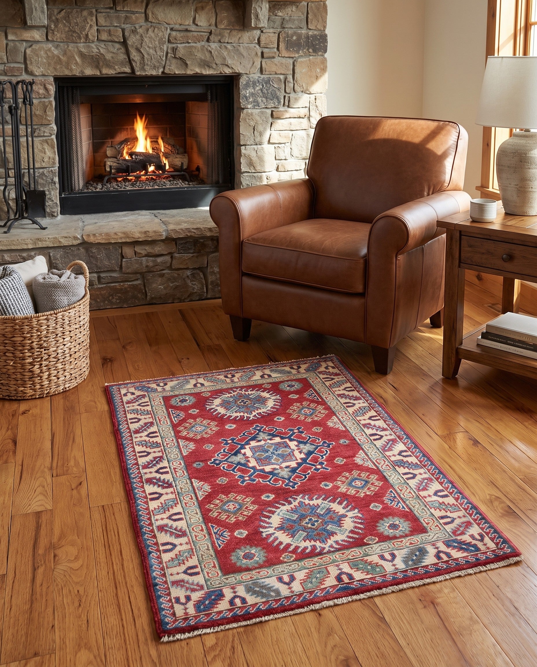 2' 9 x 4' 2 Hand Knotted Kazak Rug