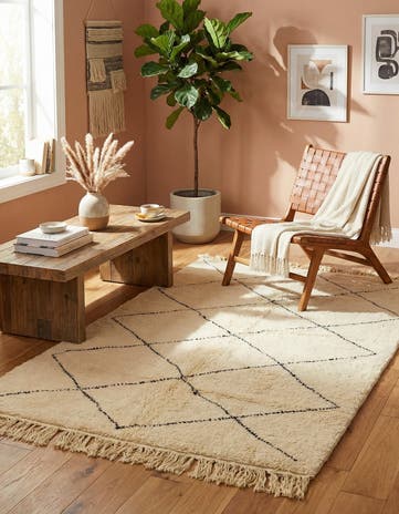5' 3 x 8' 5 Hand Knotted Moroccan Wool Rug