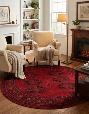 5' 3 x 5' 3 Bokhara Round Rug