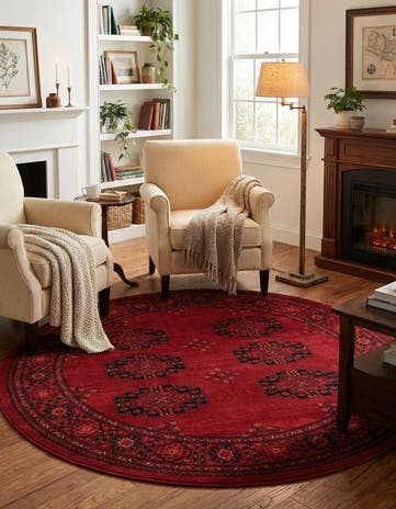 5' 3 x 5' 3 Bokhara Round Rug