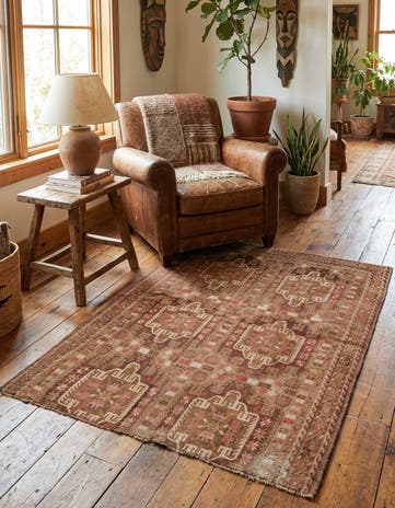 3' 10 x 5' 3 Hand Knotted Balouch Persian Wool Rug