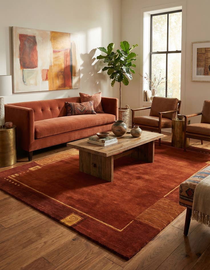 Detail image of 4' 8 x 6' 6  Hand Knotted Nepal Wool Rug