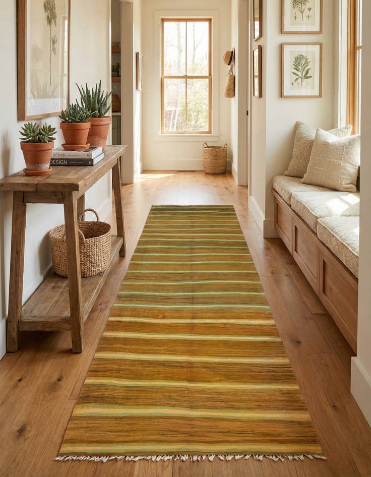 Detail image of 5' 3 x 11' 2  Hand Knotted Moroccan Wool Runner Rug