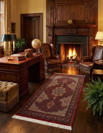 3' 8 x 6' Bidjar With Silk Rug