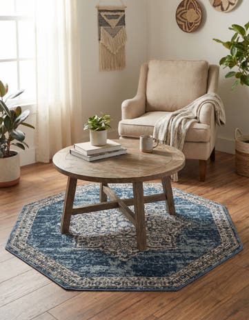 Blue Nyla Octagon Rug