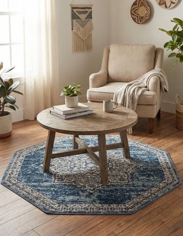 Blue Nyla Octagon Rug