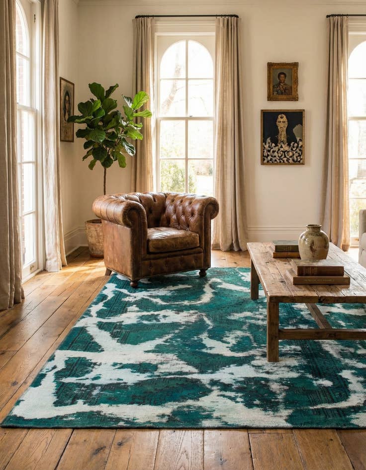 Detail image of 3' 4 x 6' 6  Hand Knotted Ultra Vintage Persian Wool Rug