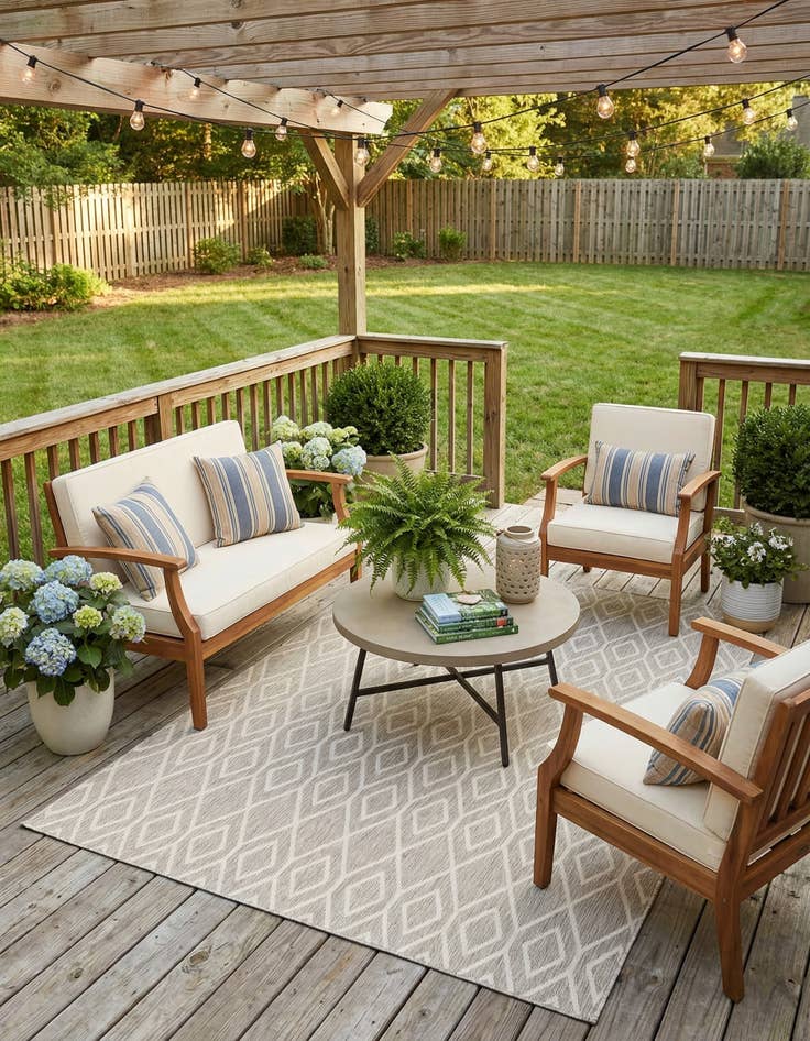 Detail image of 7' x 10'  Washable Jill Zarin Turks and Caicos Indoor / Outdoor Rug