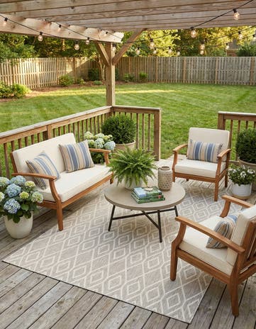 7' x 10' Easy-Clean Jill Zarin Turks and Caicos Indoor / Outdoor Rug