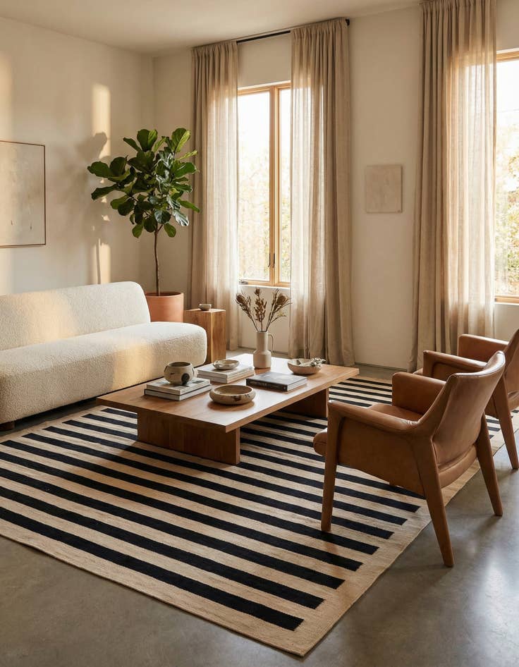 Detail image of 8' 6 x 9' 9  Hand Woven Kilim Modern Wool Rug