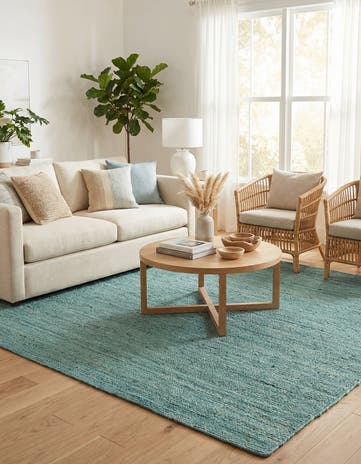 8' x 8' Handmade Braided Jute Square Rug