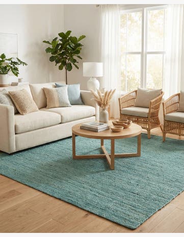 8' x 8' Handmade Braided Jute Square Rug