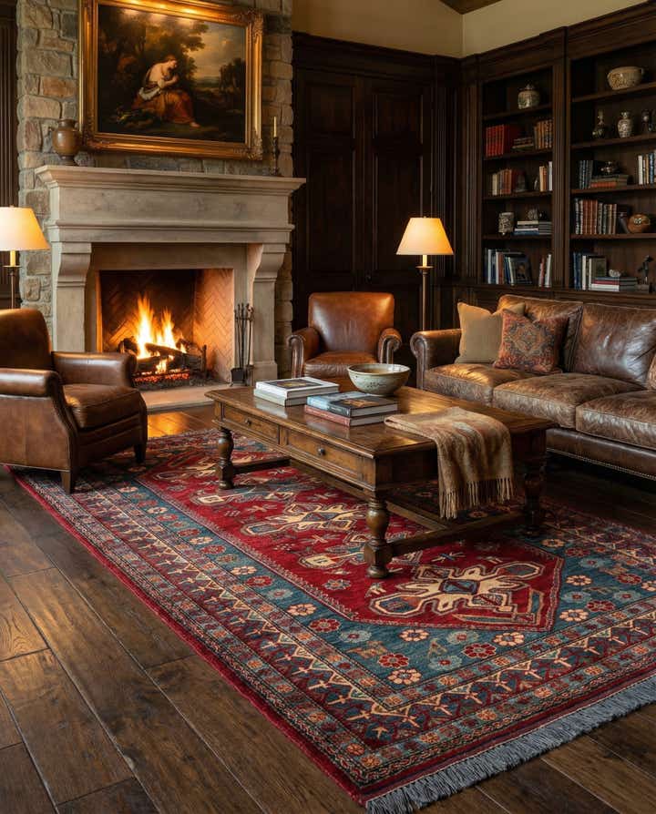 5' x 7' 6 Hand Knotted Kazak Wool Rug