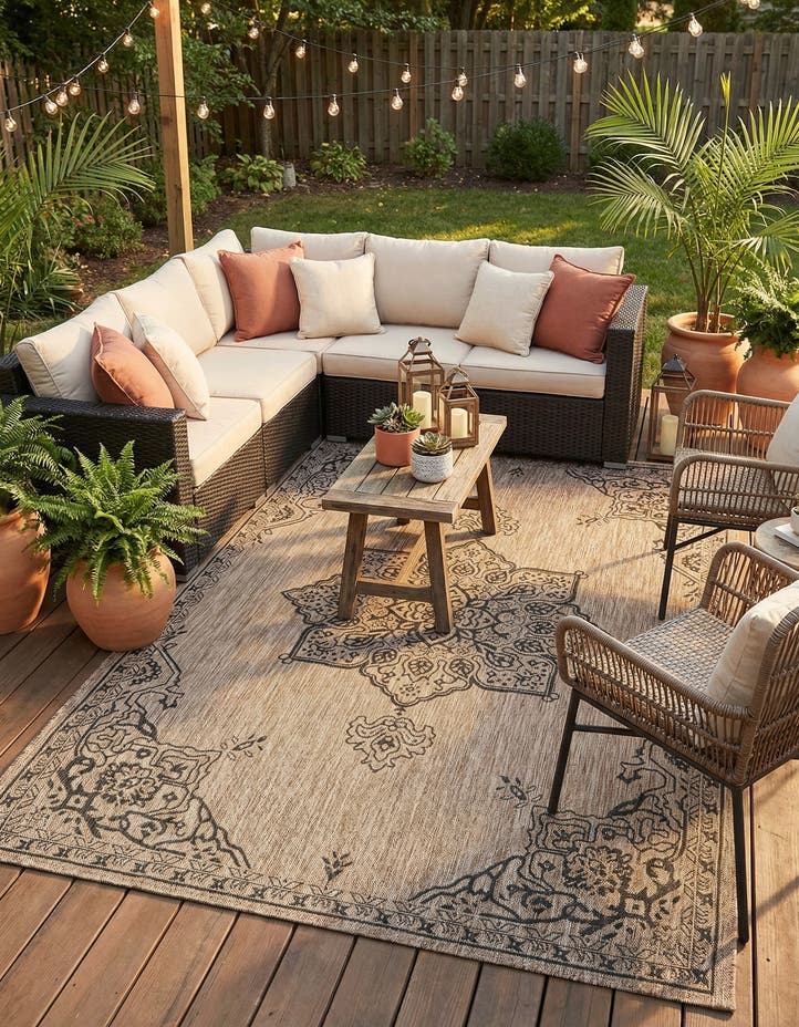 6' x 9' Easy-Clean Traditional Indoor / Ou...