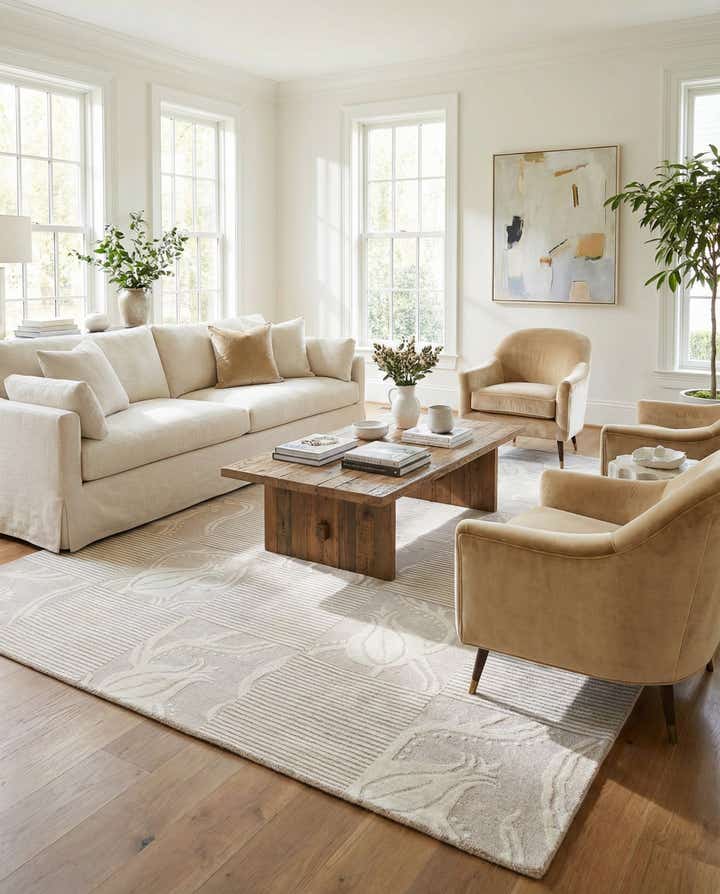 8' x 10' Hand Knotted Darya Wool Rug