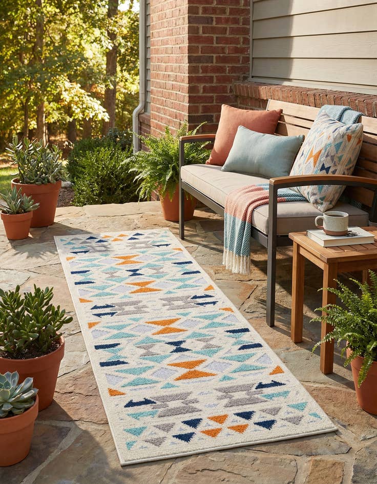 Detail image of 2' x 6' Easy-Clean Aruba Indoor / Outdoor Runner Rug
