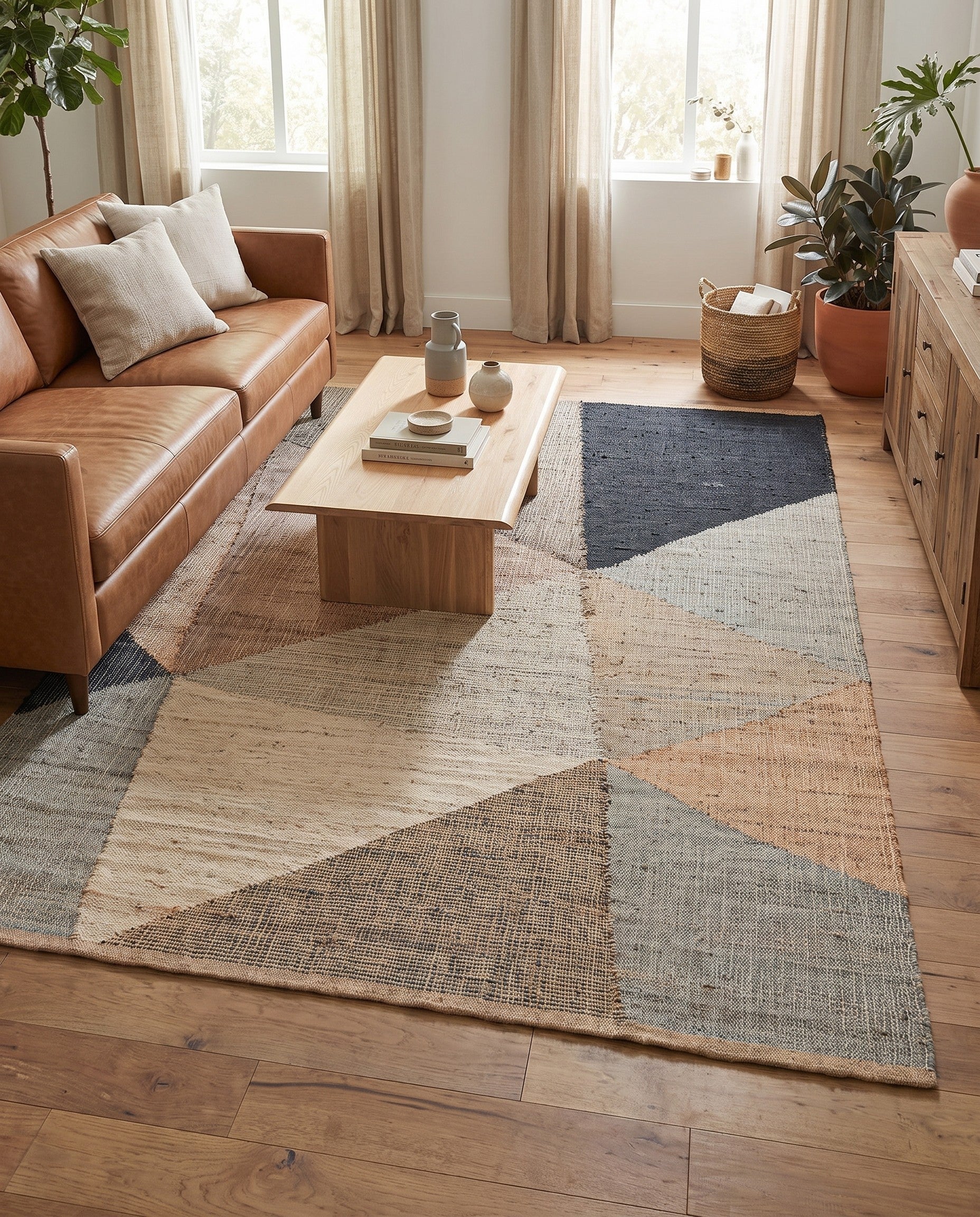 6' 1 x 9' Hand Woven Kilim Jute Rug