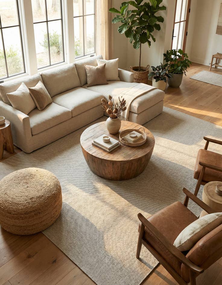 Detail image of 10' x 14' Easy-Clean Solid Indoor / Outdoor Rug