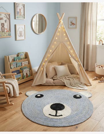 3' 1 x 3' 1 Hand Braided Kids Braided Jute Round Rug